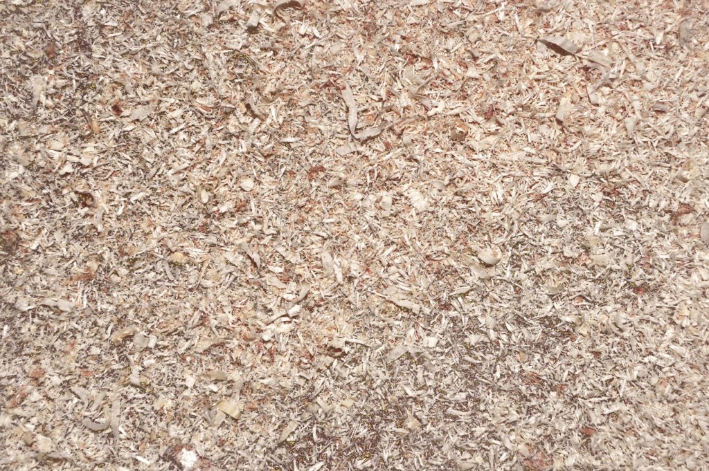 Sawdust is very effective at absorbing spilled oil